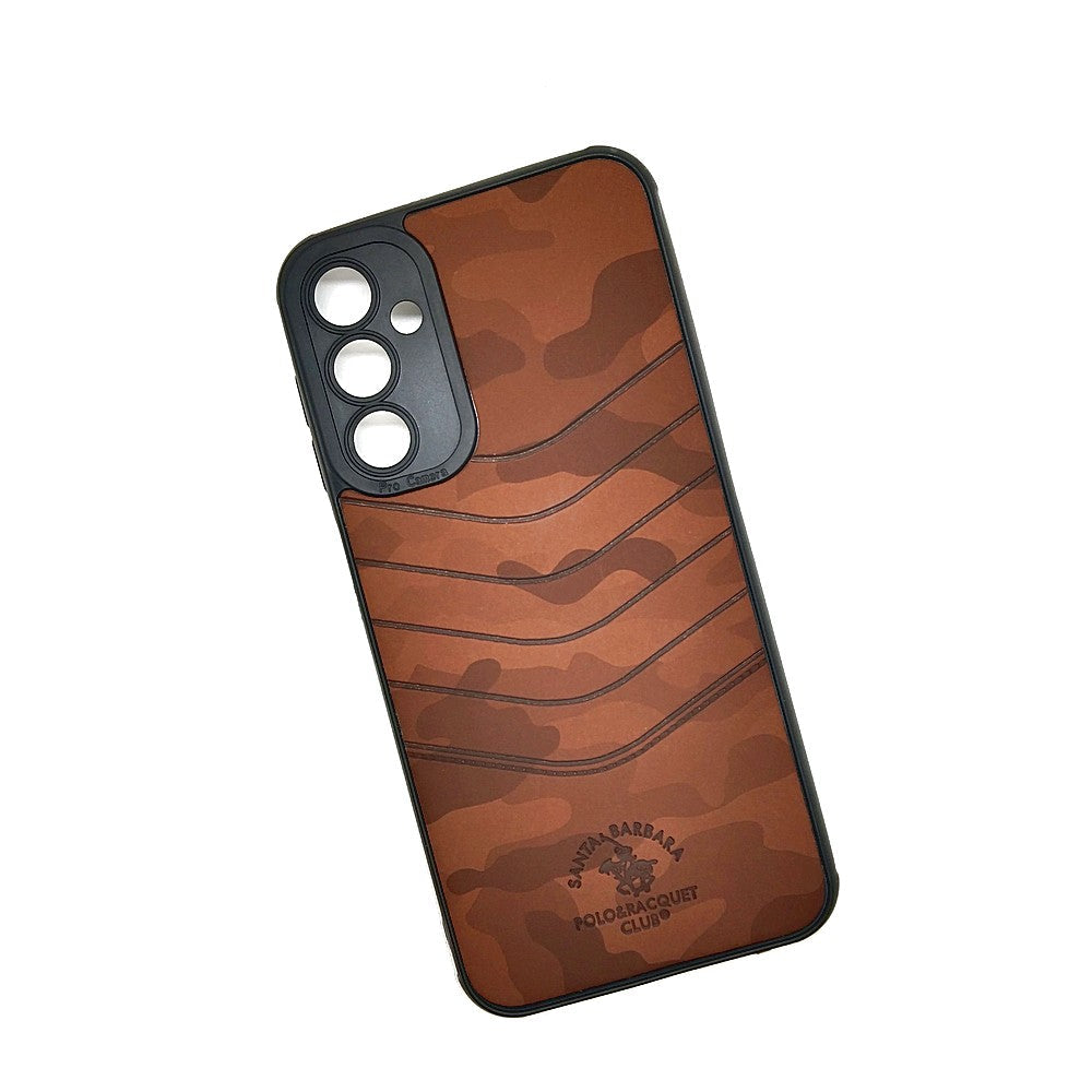 Samsung A24 4G POLO clothe texture case velvet Back Cover Brown