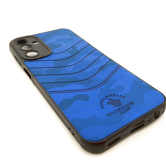 Samsung A34 5G POLO clothe texture case velvet Back Cover Blue