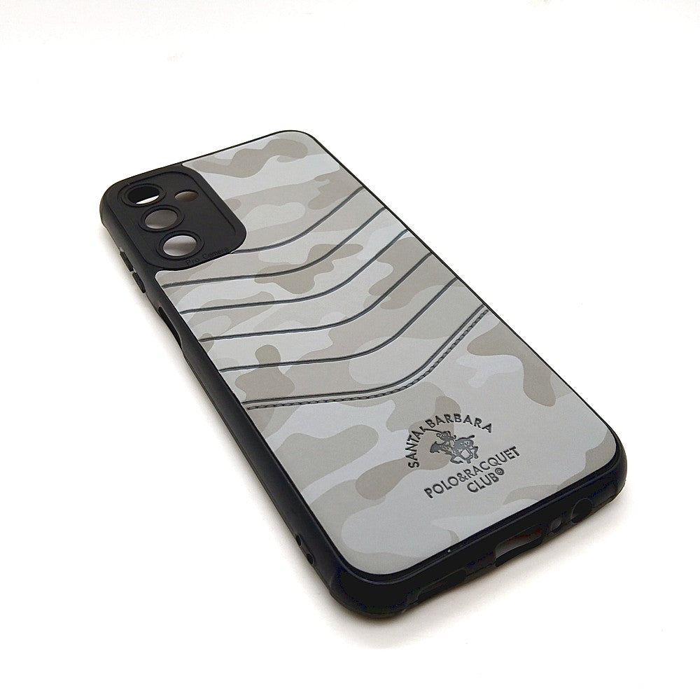 Samsung M14 POLO clothe texture case velvet Back Cover Grey