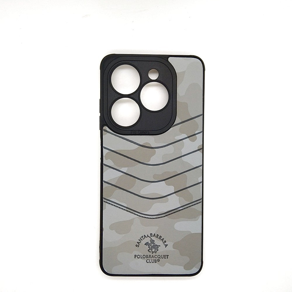 TECNO POP 8 POLO clothe texture case velvet Back Cover Grey
