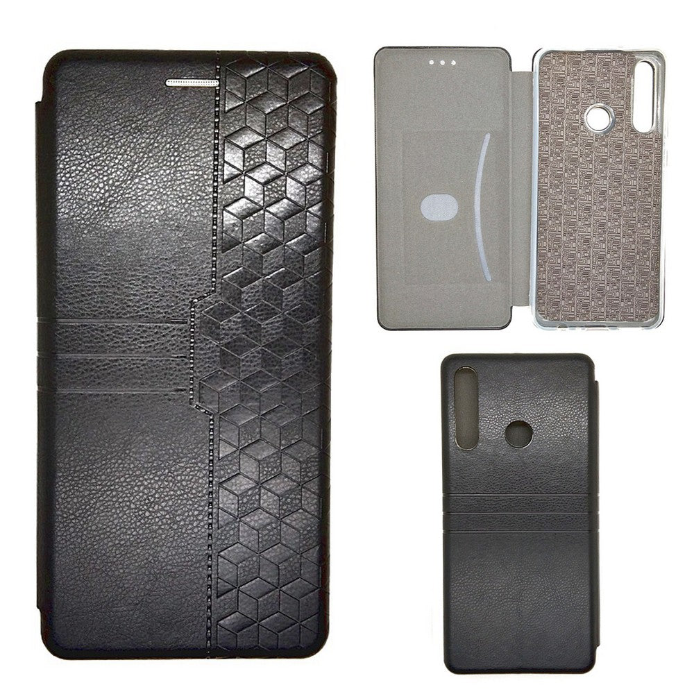 Huawei Y6p Leather Pouch Case Premium Leather texture full cover