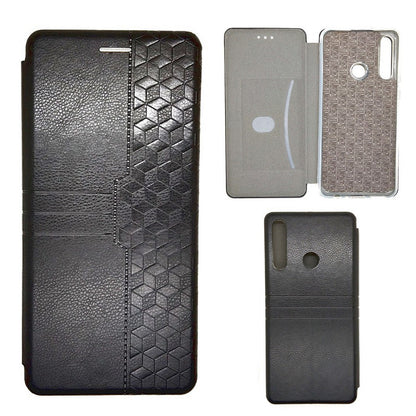 Huawei Y6p Leather Pouch Case Premium Leather texture full cover