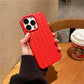 iPhone 13 Pro Max Cross Grid Weaving Pattern Design Silicone Case back Cover