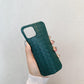 iPhone 14 Cross Grid Weaving Pattern Design Silicone Case back Cover