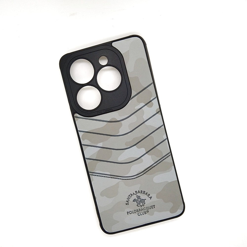 TECNO POP 8 POLO clothe texture case velvet Back Cover Grey