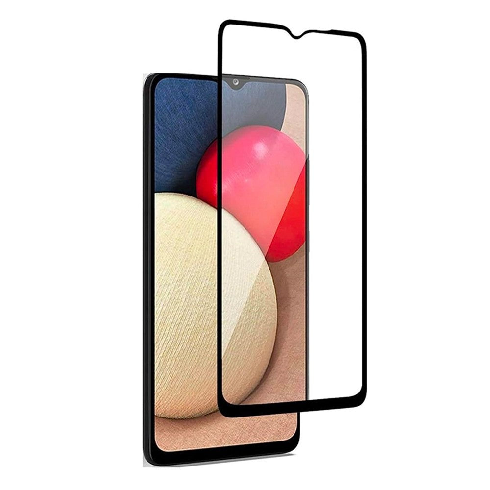 Combo Pack of Tempered Glass Screen Protector, Carbon Fiber Back Sticker, Camera lens Clear Glass Bundel for Samsung A02s / A03s / M02s