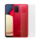 Combo Pack of Tempered Glass Screen Protector, Carbon Fiber Back Sticker, Camera lens Clear Glass Bundel for Samsung A02s / A03s / M02s