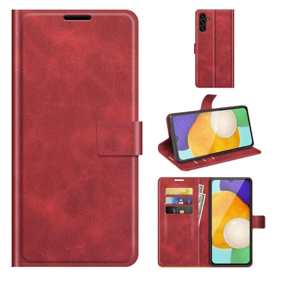 Samsung A04s Leather Pouch Case Premium Leather texture full cover