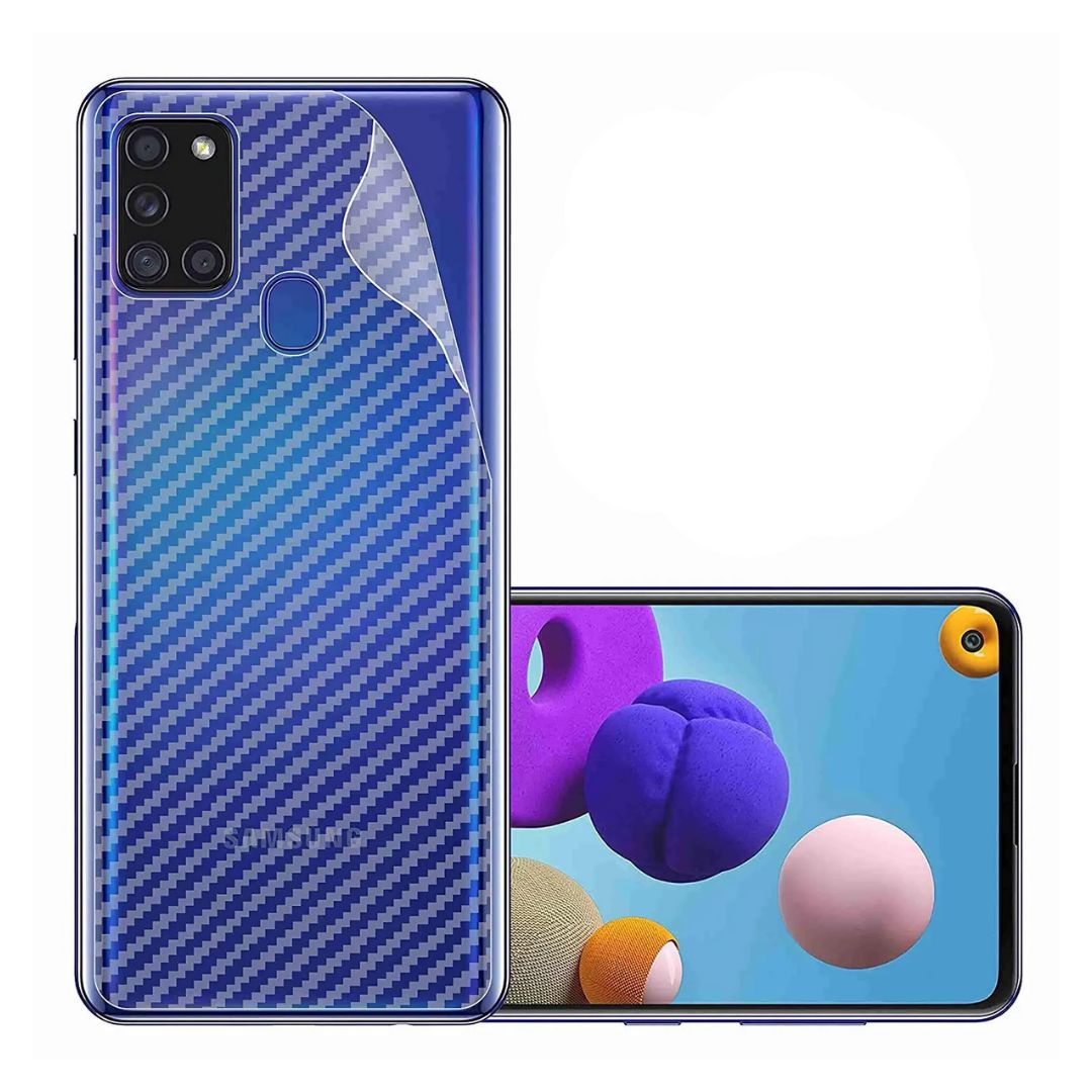 Samsung A21s carbon Back Clear Skin Sticker