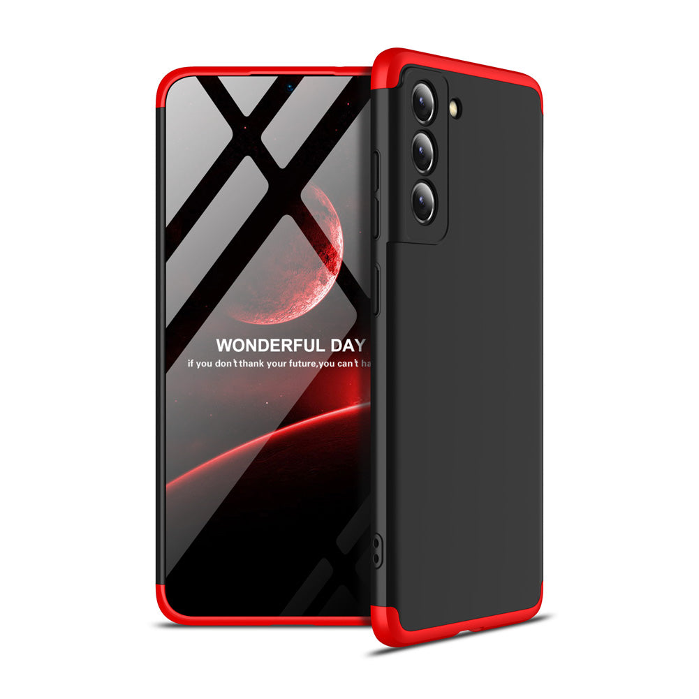 LEEKA Samsung S21 FE Full 3in1 Cover 360º Shockproof Armour Hard Matte PC Case