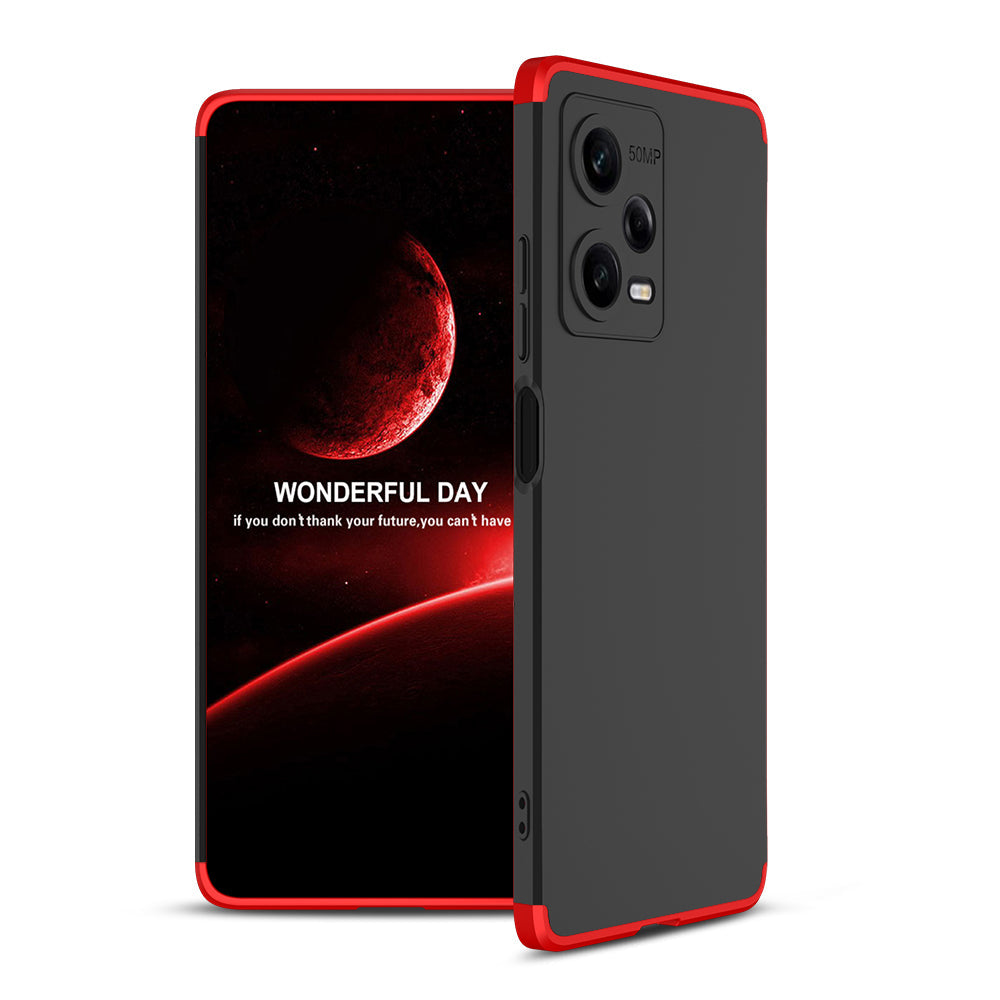 LEEKA Redmi Note 12 Pro Full 3in1 Cover 360º Shockproof Armour Hard Matte PC Case