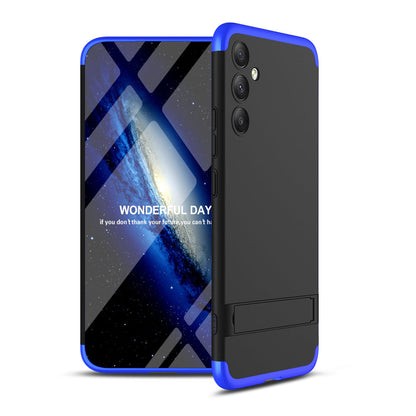 LEEKA Samsung A34 Full 3in1 Cover 360º Shockproof Armor Hard Matte PC Case with Stand