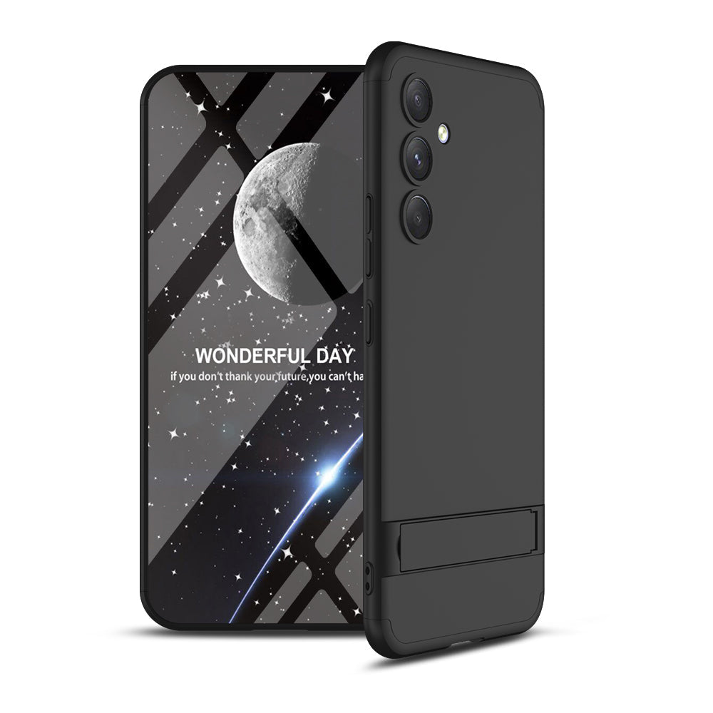 LEEKA Samsung A54 Full 3in1 Cover 360º Shockproof Armour Hard Matte PC Case with Stand