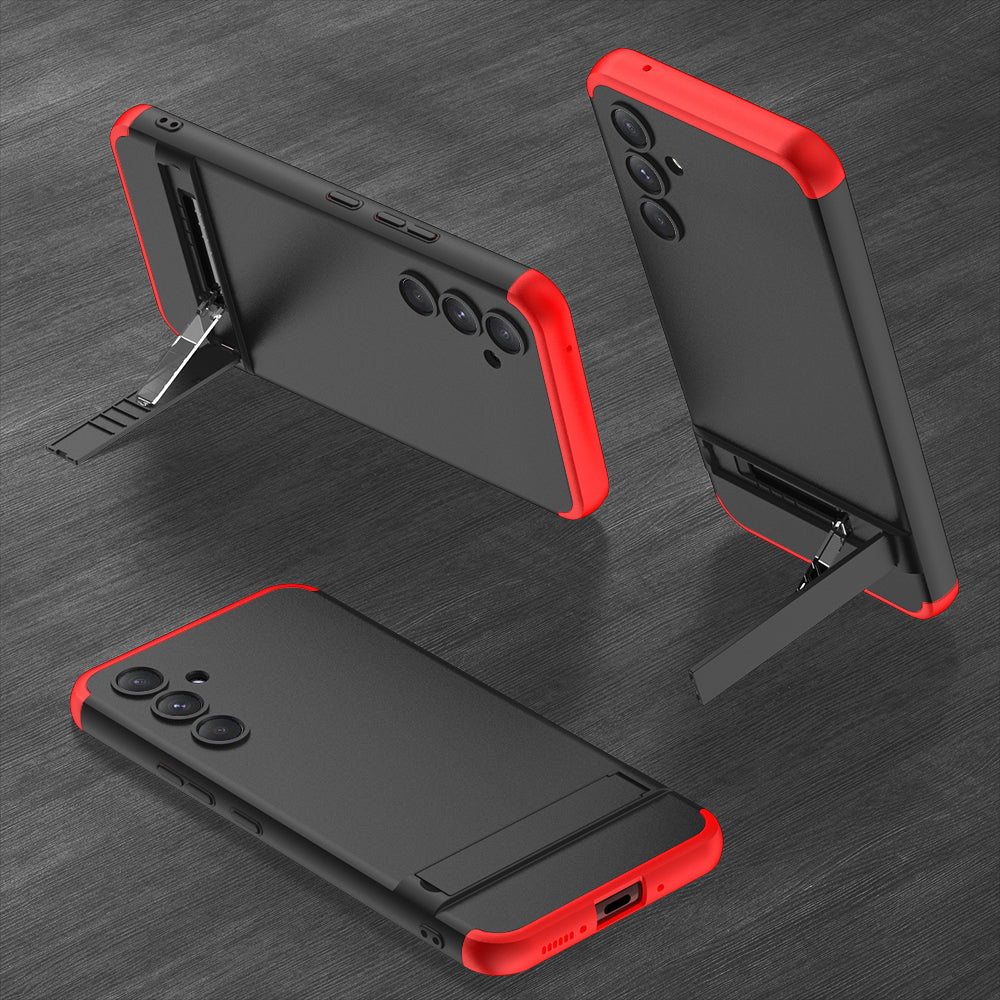 LEEKA Samsung A54 Full 3in1 Cover 360º Shockproof Armour Hard Matte PC Case with Stand