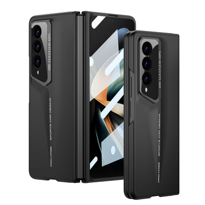 LEEKA Samsung Z Fold 3 case with Super Luxury Sport car fiber Pro case design with free inbuilt Screen Protector