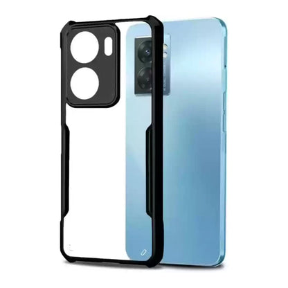 iPaky OPPO A57 2022 Shockproof Matte Black Border Camera lens Protection back cover Case