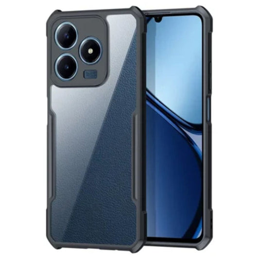 iPaky Realme C63 Shockproof Matte Black Border Camera lens Protection back cover Case