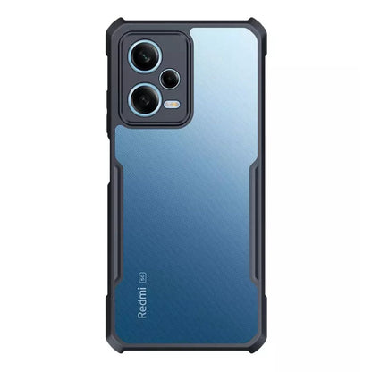 iPaky Redmi Note 12 Pro Plus Shockproof Matte Black Border Camera lens Protection back cover Case