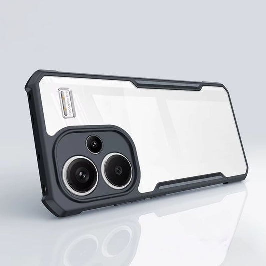 iPaky Redmi Note 13 Pro Plus Shockproof Matte Black Border Camera lens Protection back cover Case