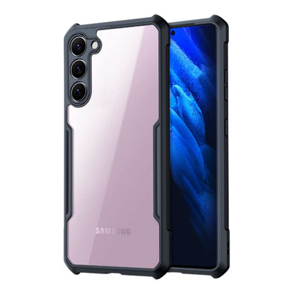iPaky Samsung S23 Plus Shockproof Matte Black Border Camera lens Protection back cover Case