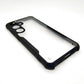 iPaky Samsung S24 Plus Shockproof Matte Black Border Camera lens Protection back cover Case