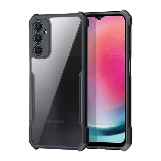 iPaky Samsung A24 Shockproof Matte Black Border Camera lens Protection back cover Case
