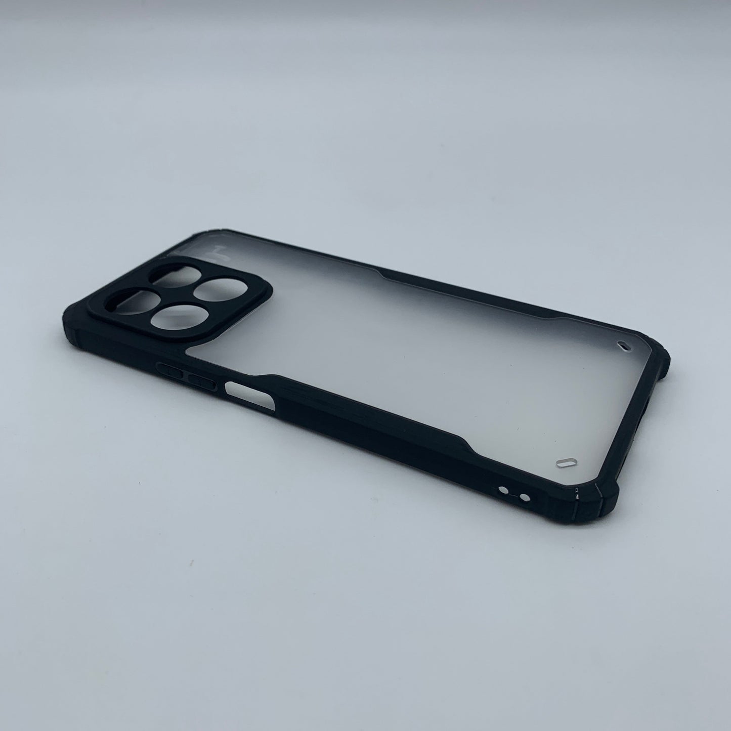 iPaky Honor X8b Shockproof Matte Black Border Camera lens Protection back cover Case