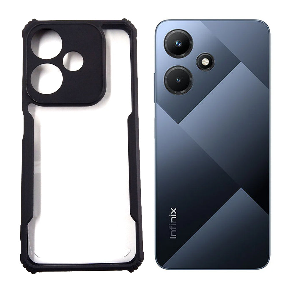 infinix Hot 30i case Matte Black Back Cover Soft Silicone TPU Bumper case