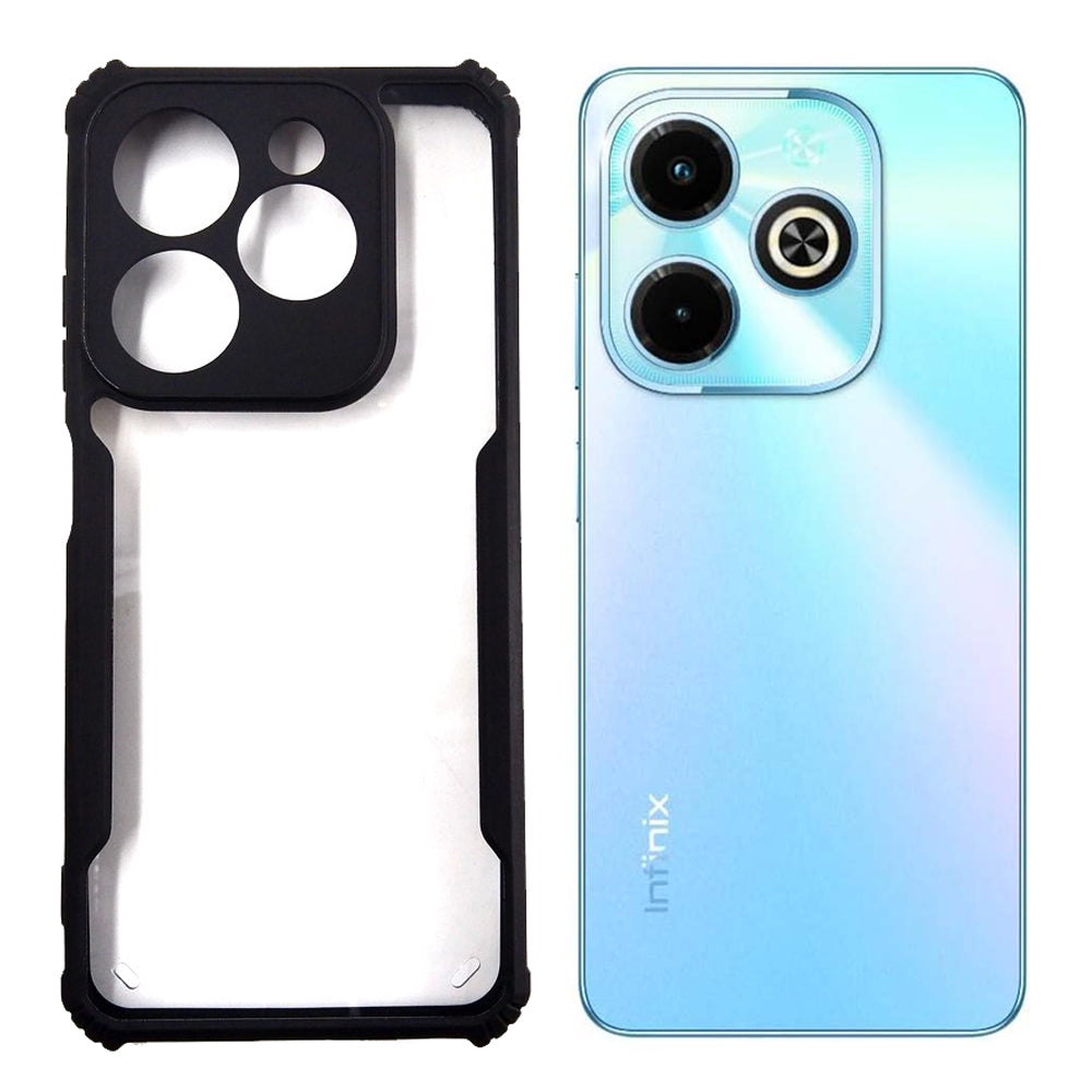 infinix Hot 40i case Matte Black Back Cover Soft Silicone TPU Bumper case