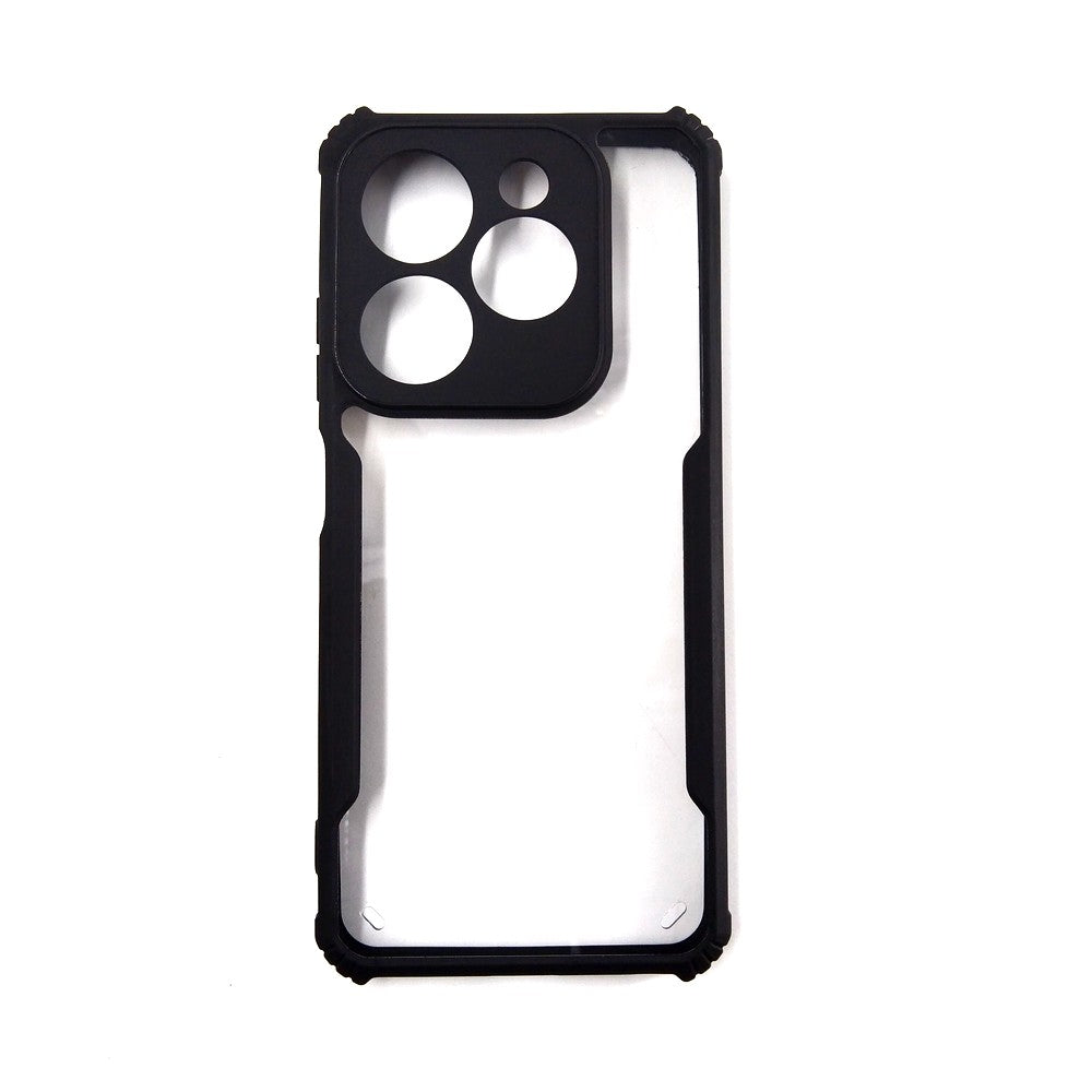 infinix Hot 40i case Matte Black Back Cover Soft Silicone TPU Bumper case