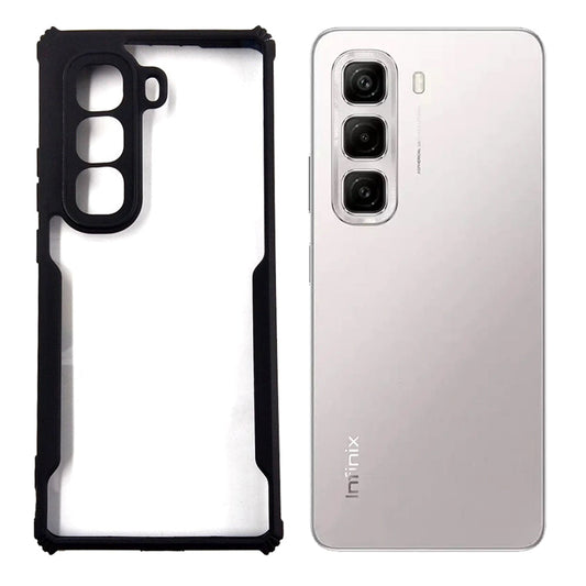 infinix Hot 50 Pro Plus case Matte Black Back Cover Soft Silicone TPU Bumper case