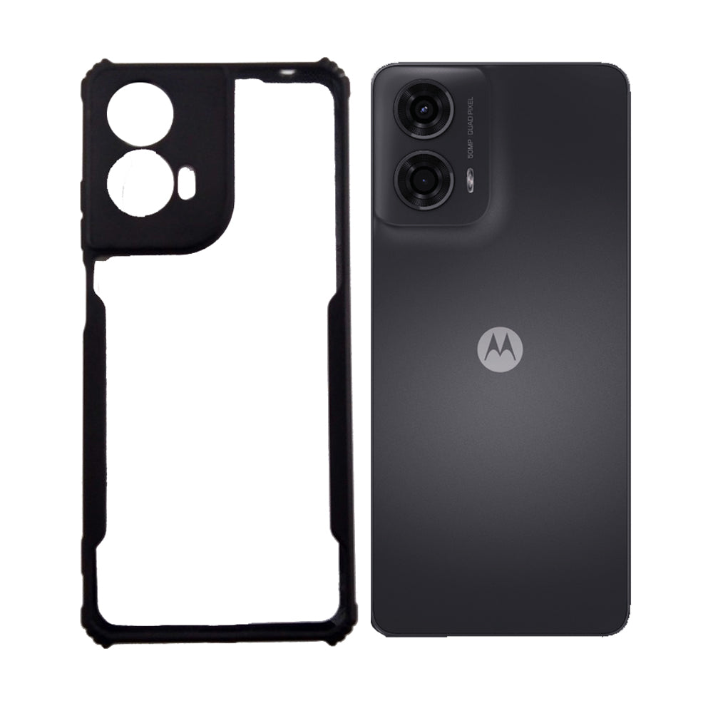 Motorola G24 case Matte Black Back Cover Soft Silicone TPU Bumper case