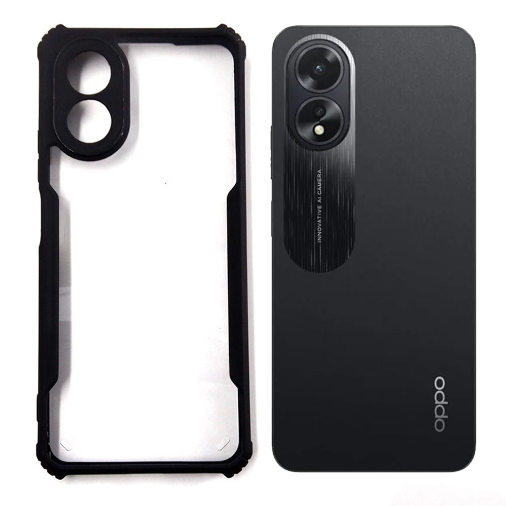 OPPO A38 case Matte Black Back Cover Soft Silicone TPU Bumper case