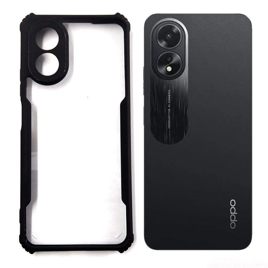 OPPO A38 case Matte Black Back Cover Soft Silicone TPU Bumper case