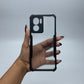 iPaky OPPO A57 2022 Shockproof Matte Black Border Camera lens Protection back cover Case