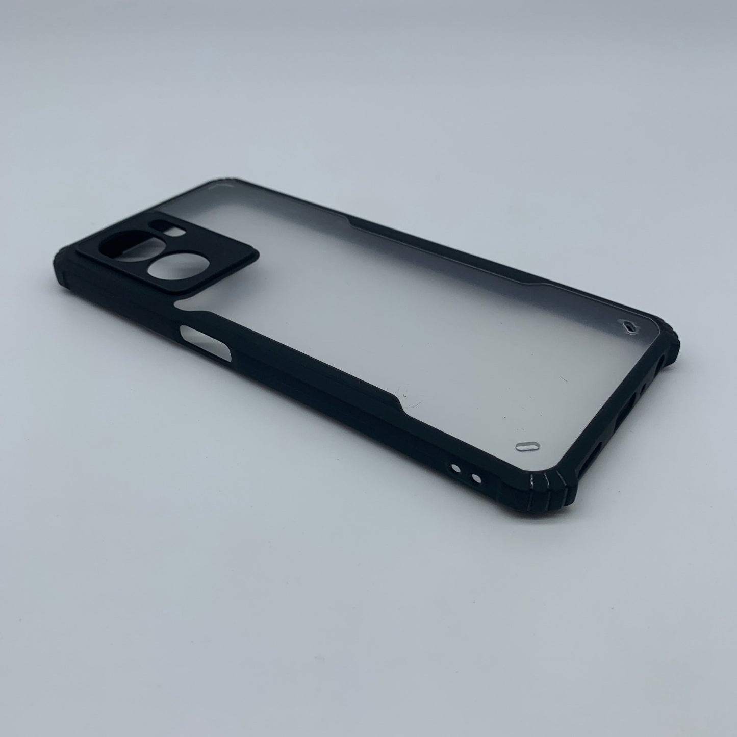 iPaky OPPO A57 2022 Shockproof Matte Black Border Camera lens Protection back cover Case