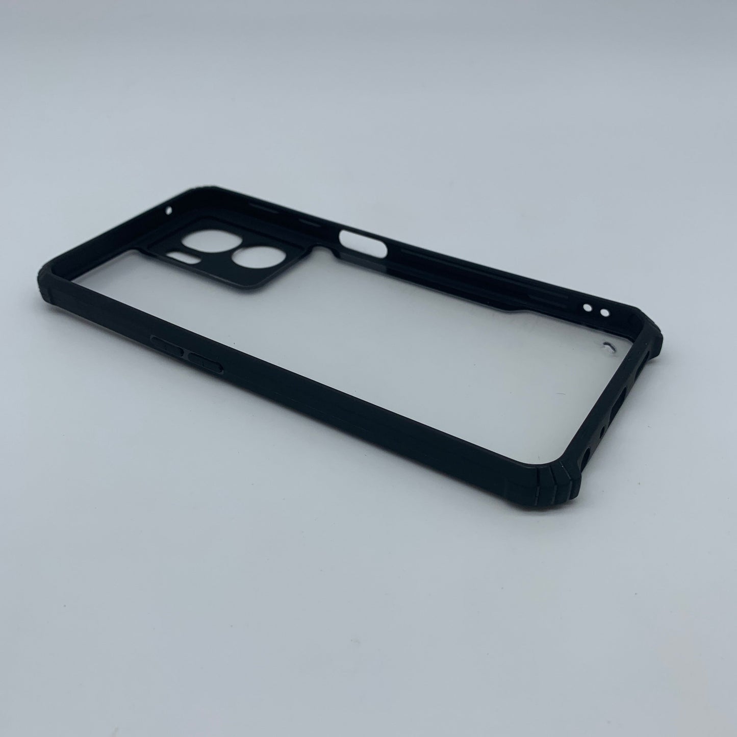 iPaky OPPO A57 2022 Shockproof Matte Black Border Camera lens Protection back cover Case
