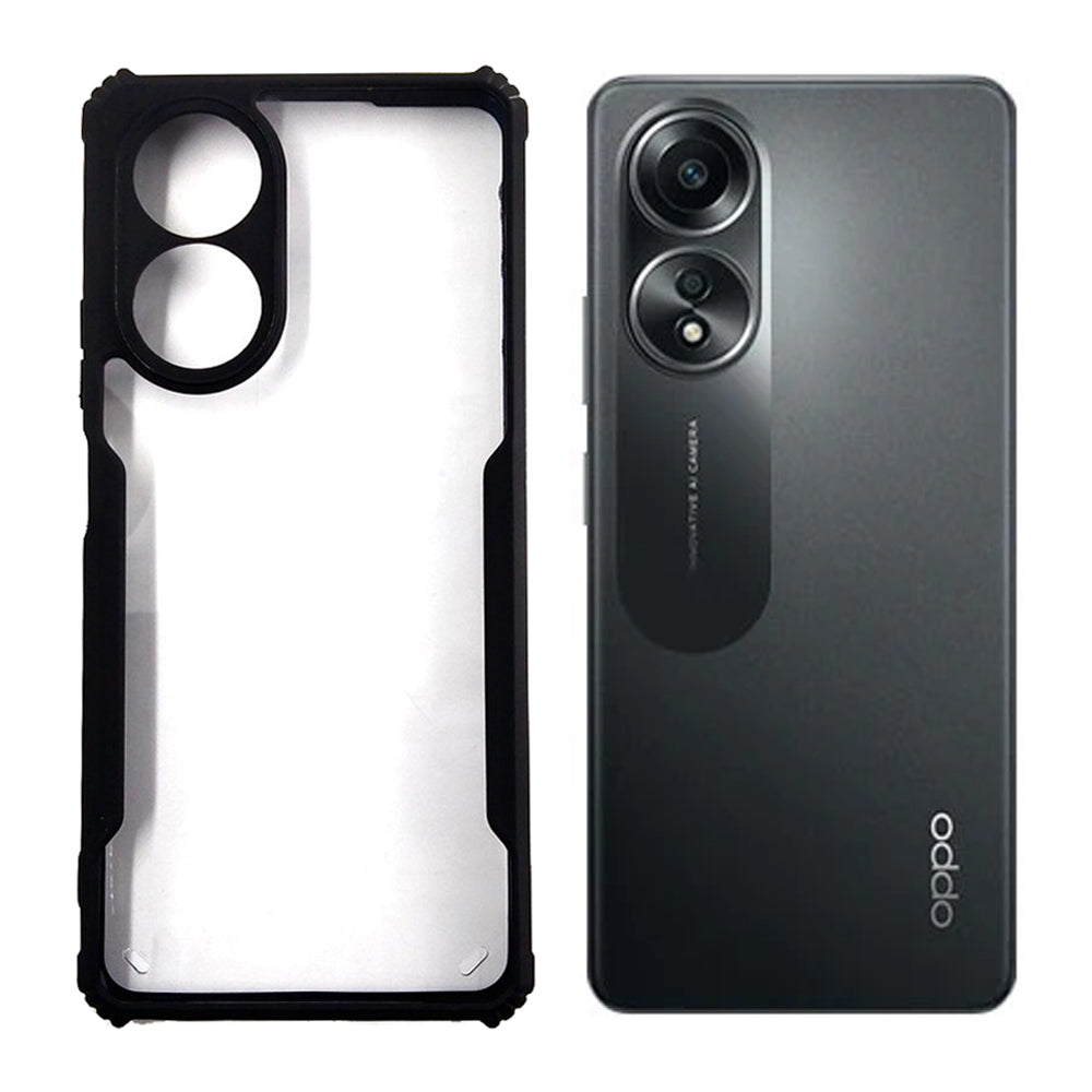 OPPO A58 case Matte Black Back Cover Soft Silicone TPU Bumper case