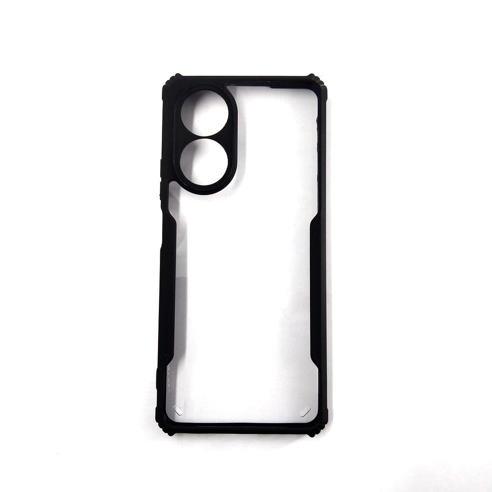 OPPO A58 case Matte Black Back Cover Soft Silicone TPU Bumper case