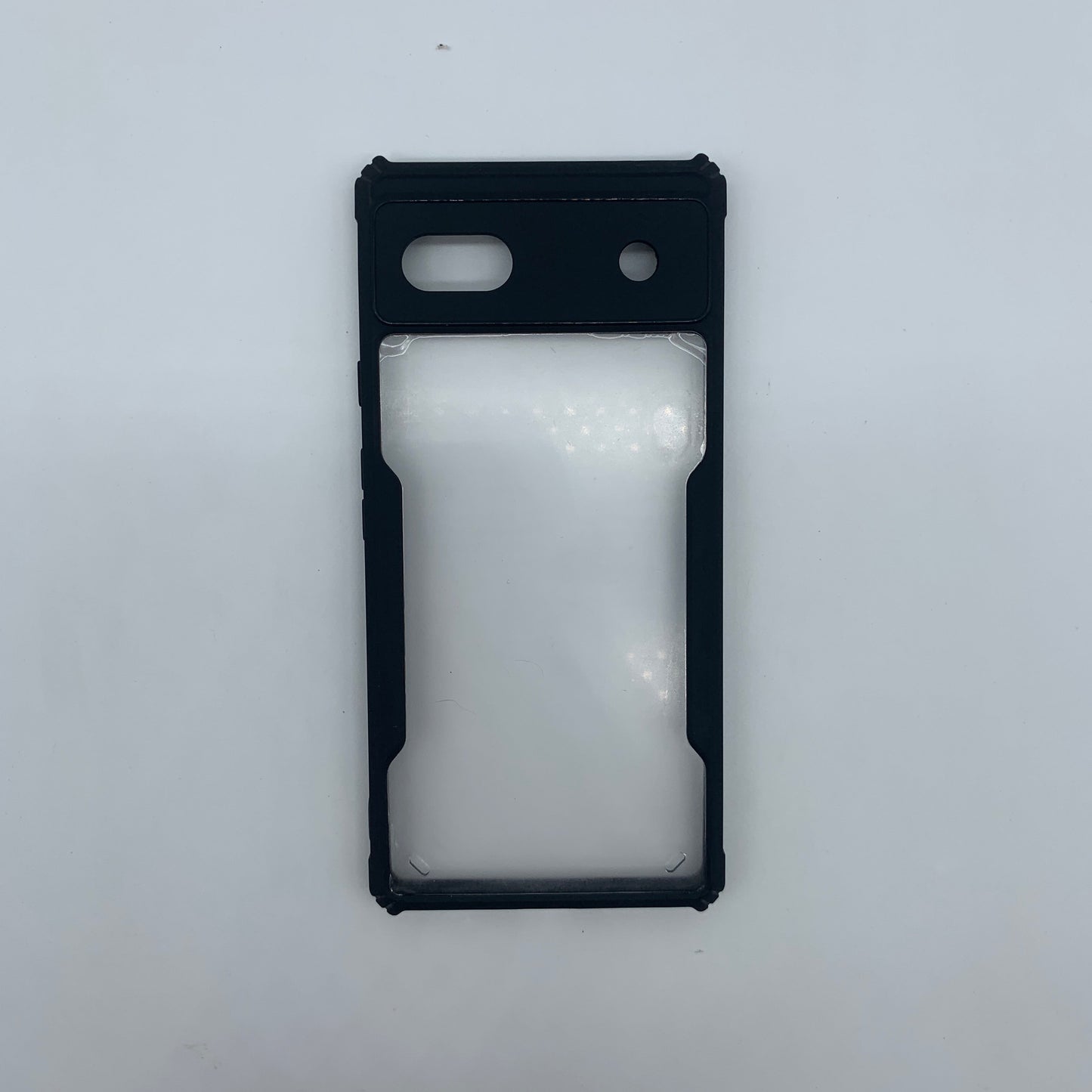 iPaky Google Pixel 6A Shockproof Matte Black Border Camera lens Protection back cover Case
