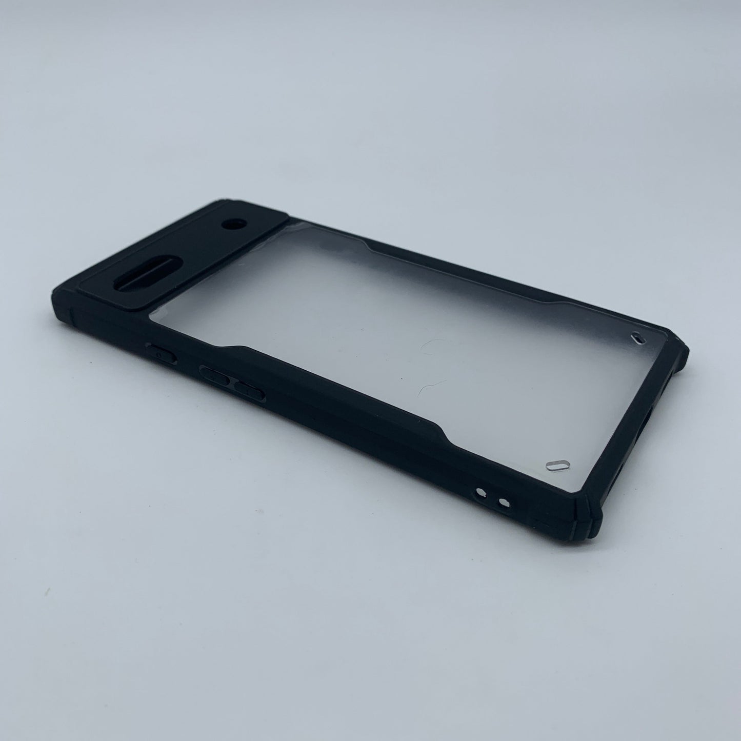 iPaky Google Pixel 6A Shockproof Matte Black Border Camera lens Protection back cover Case