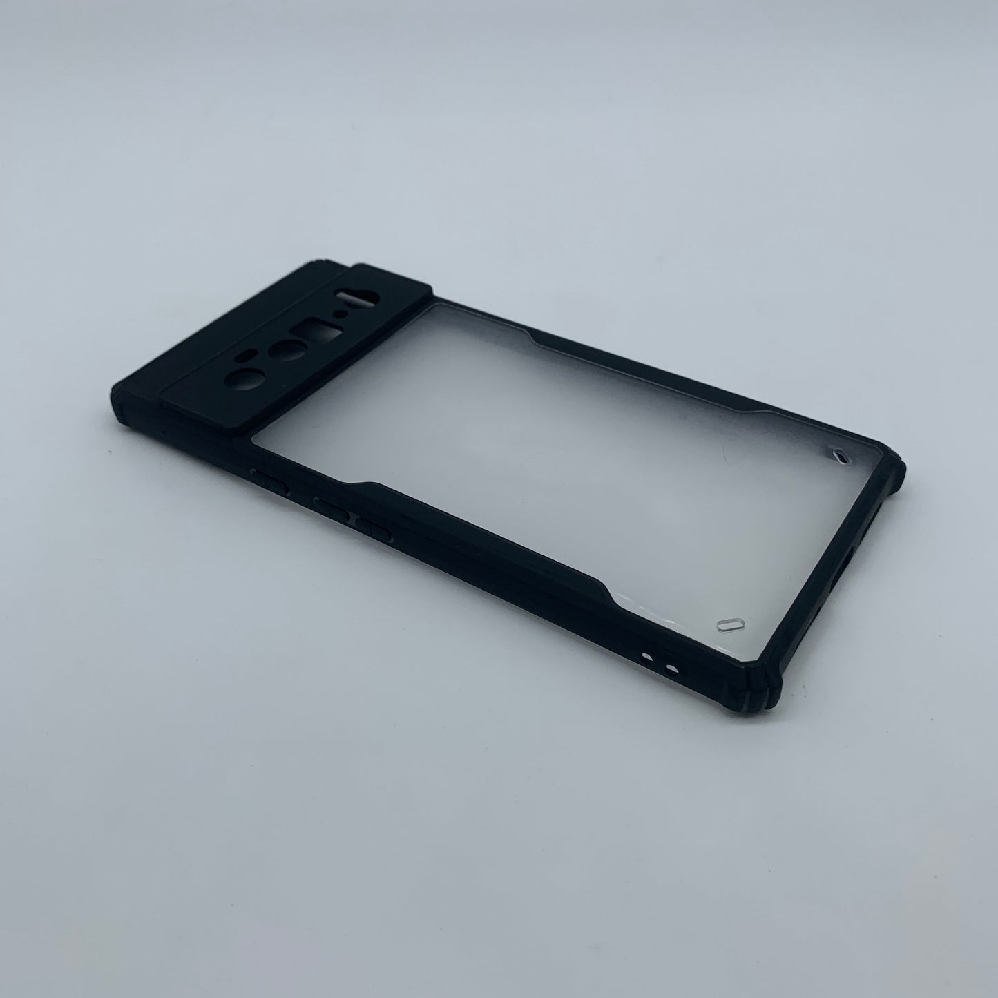iPaky Google Pixel 6 Pro Shockproof Matte Black Border Camera lens Protection back cover Case