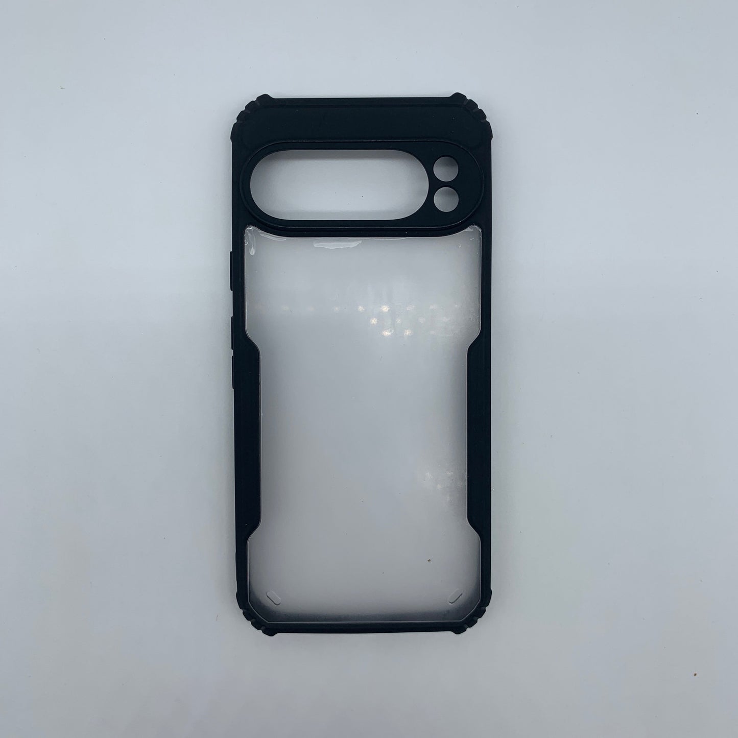 iPaky Google Pixel 9 Pro Shockproof Matte Black Border Camera lens Protection back cover Case
