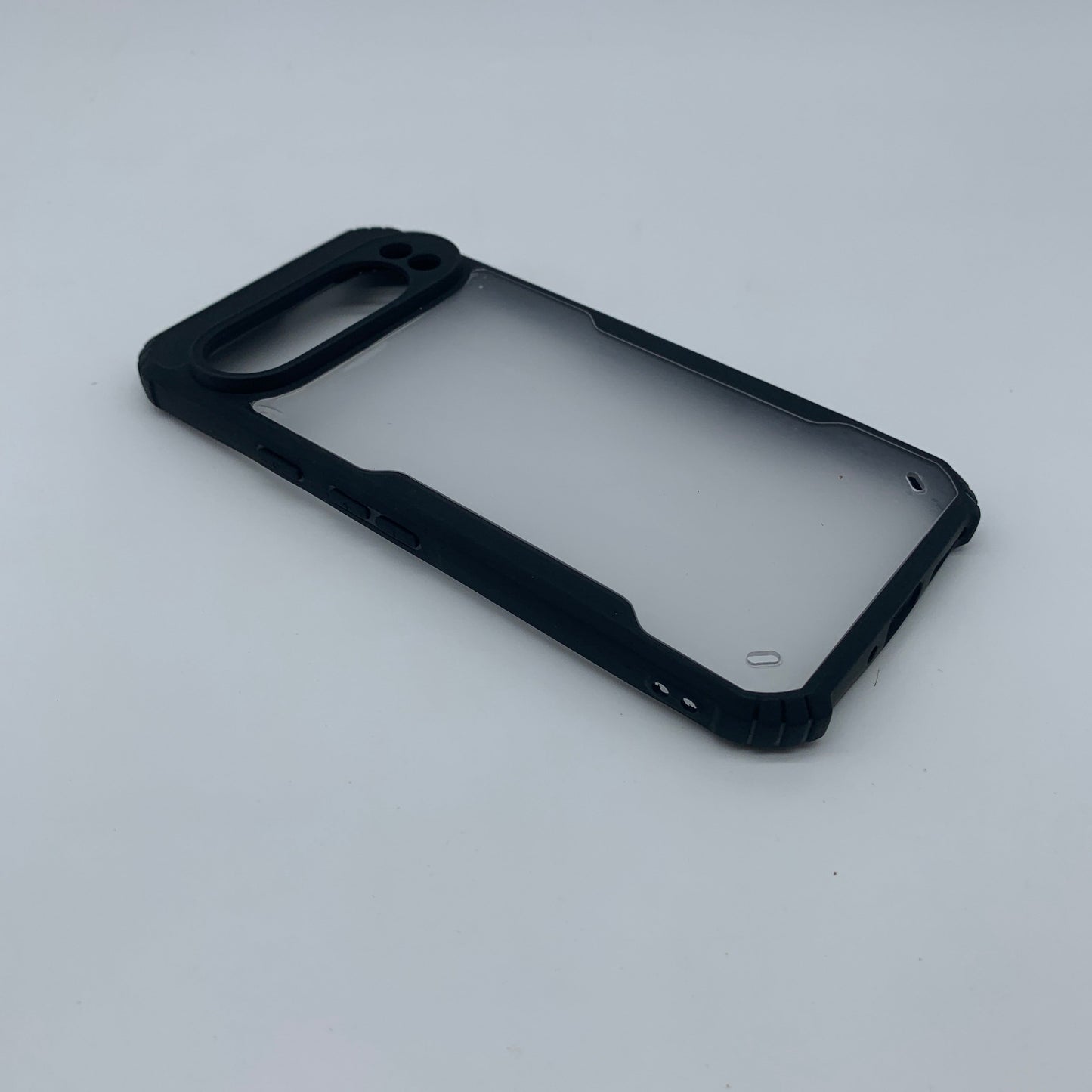 iPaky Google Pixel 9 Pro Shockproof Matte Black Border Camera lens Protection back cover Case