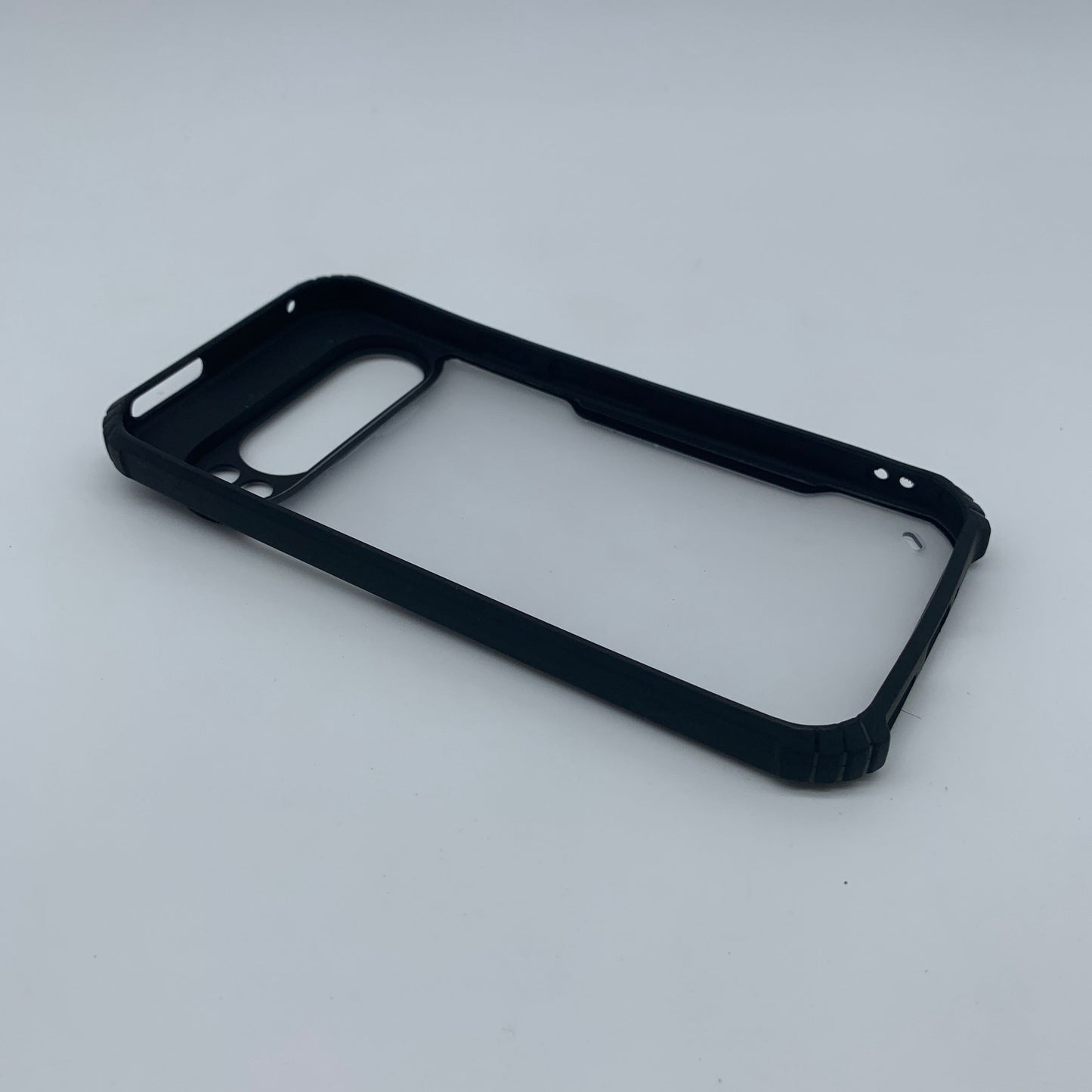 iPaky Google Pixel 9 Pro Shockproof Matte Black Border Camera lens Protection back cover Case