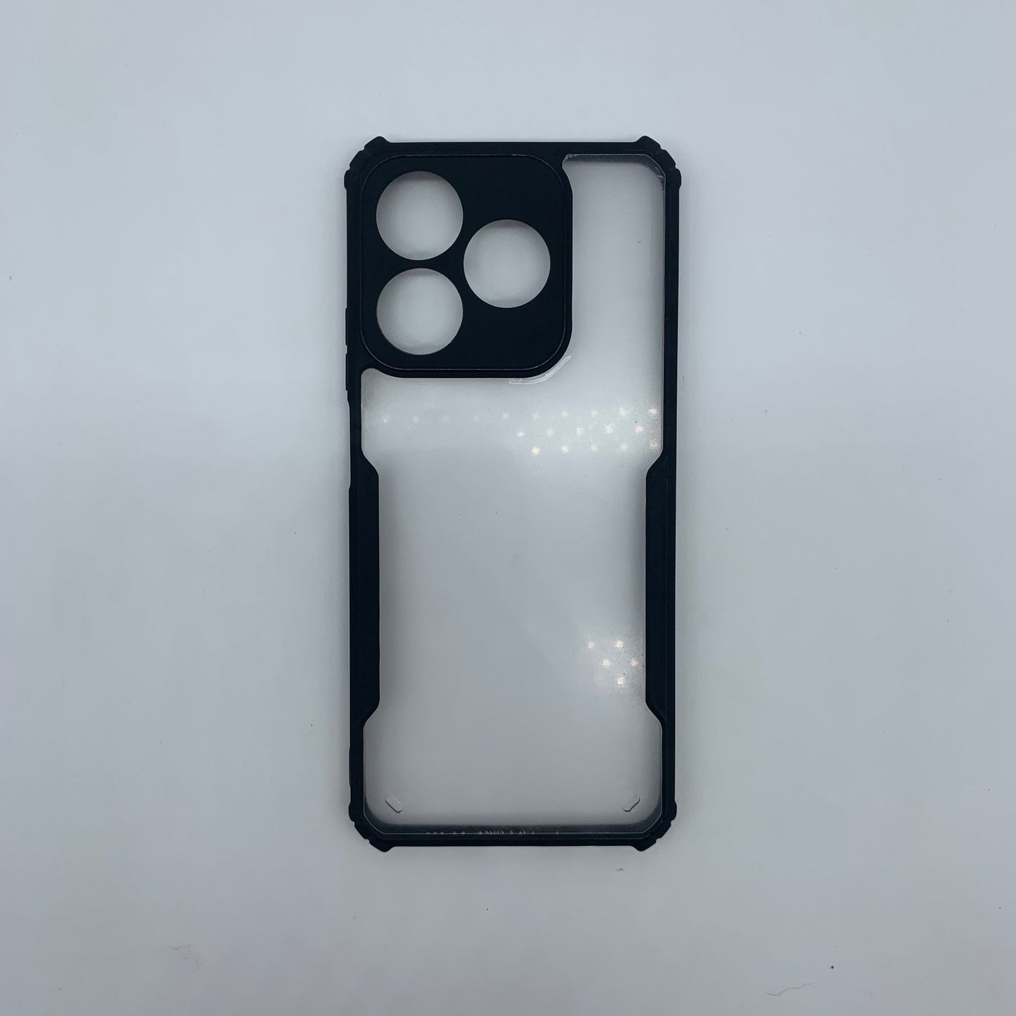 iPaky Realme C63 Shockproof Matte Black Border Camera lens Protection back cover Case