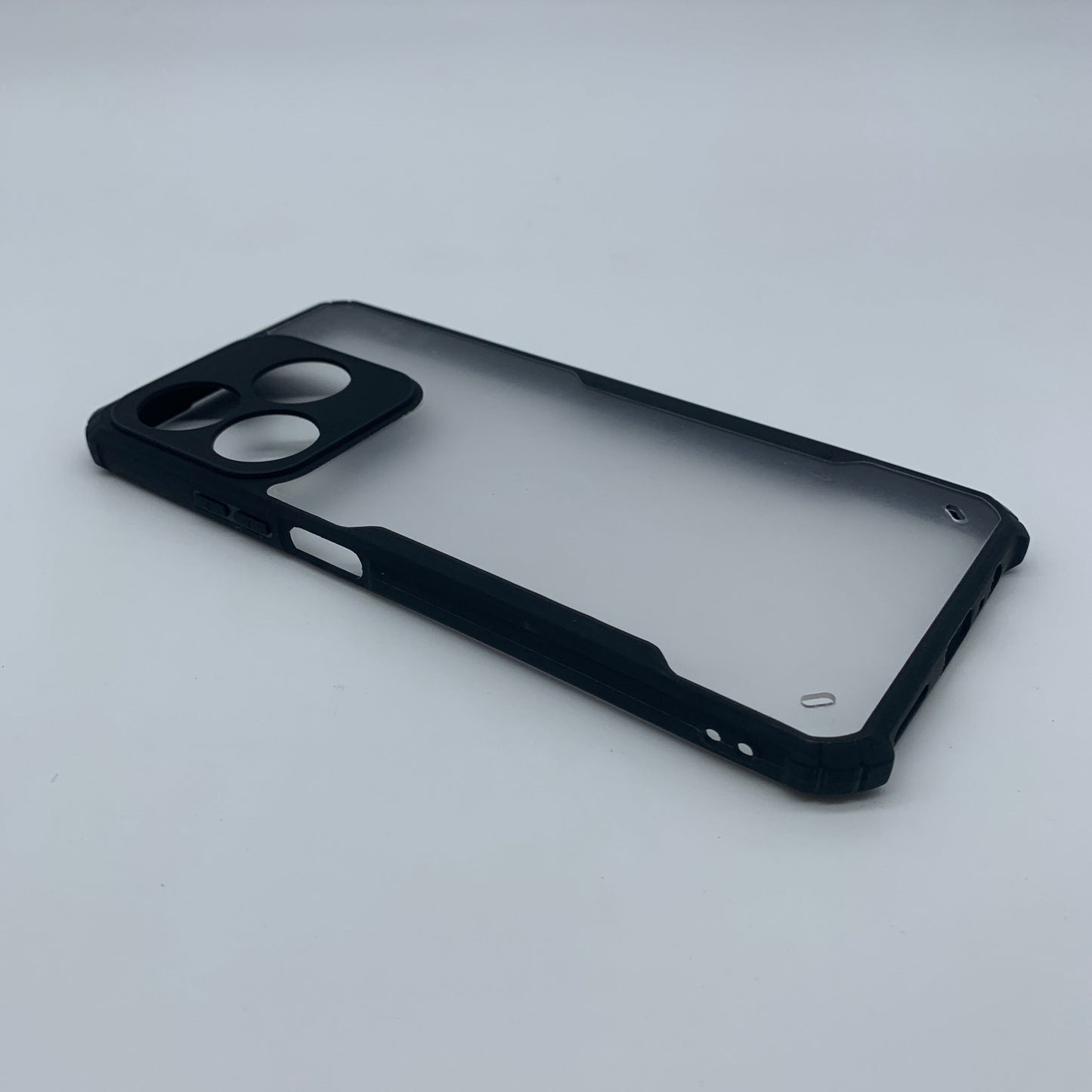 iPaky Realme C63 Shockproof Matte Black Border Camera lens Protection back cover Case