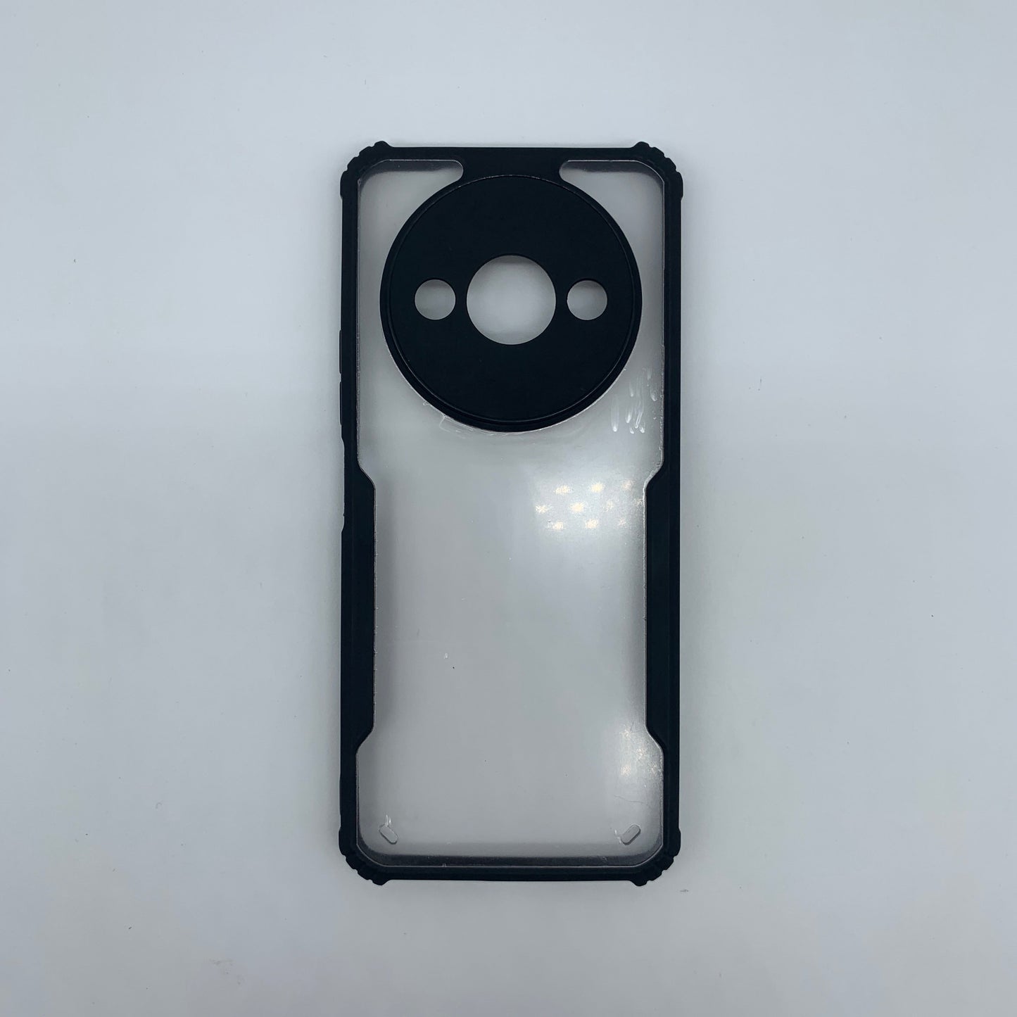 iPaky Redmi A3 Shockproof Matte Black Border Camera lens Protection back cover Case