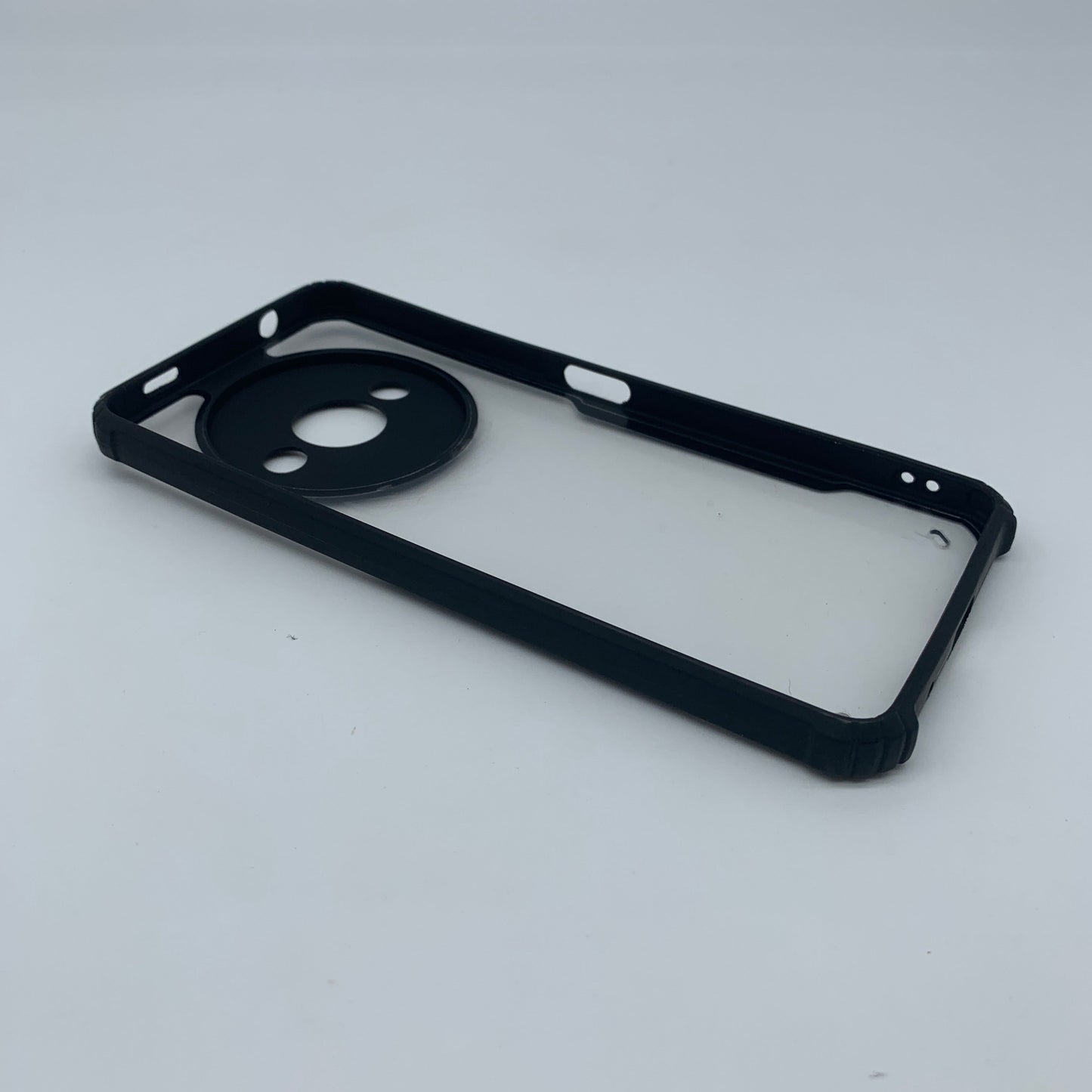iPaky Redmi A3 Shockproof Matte Black Border Camera lens Protection back cover Case