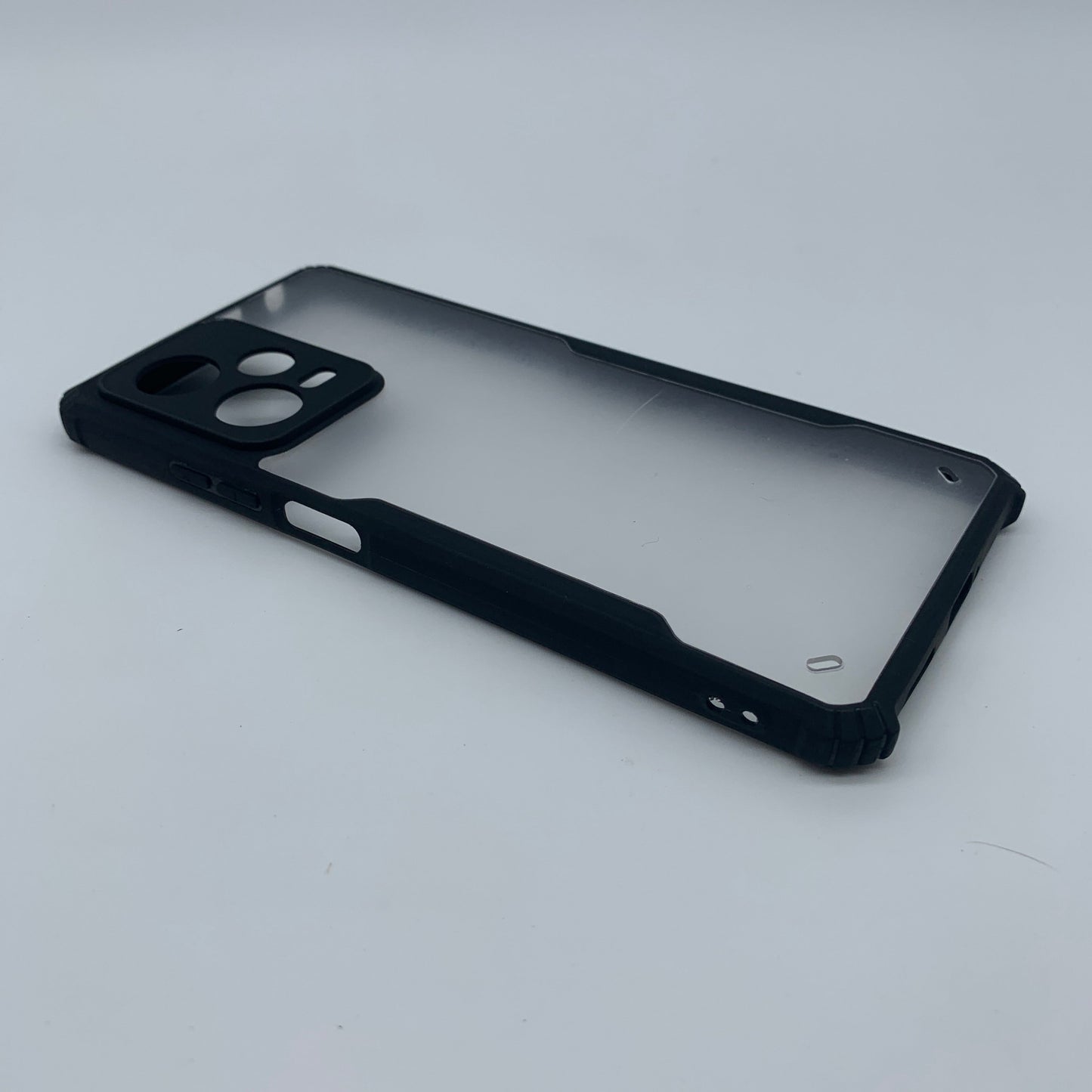 iPaky Redmi Note 12 Pro Shockproof Matte Black Border Camera lens Protection back cover Case